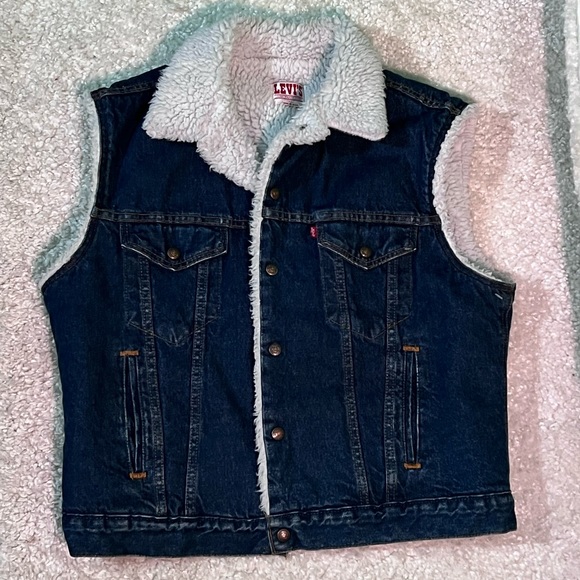 Vintage Levi’s Lined Denim Vest | - Picture 2 of 14